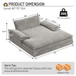 Modern Oversized Double Chaise Lounge Chair
