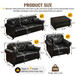 Upholstered Sofa With Nailhead Trim, Rolled Armrests With Ottoman