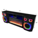 Party On Black Fireplace TV Stand