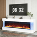 Lush Fireplace with Multicolor Flame