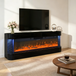 Lush Fireplace with Multicolor Flame