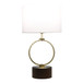 Bedroom Table Lamp With Circular Design - White