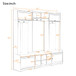 Wide Hall Tree With Shoe Storage, 4 In 1 Entryway Bench With 8 Cubbies, 7 Coat Hooks & Adjustable Shelf For Hallway - White