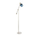 Marcel - Floor Lamp - White Marble, Gold Metal And Blue Glass