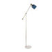 Marcel - Floor Lamp - White Marble, Gold Metal And Blue Glass