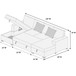 Convertible Sectional, Storage Chaises, Pull Out Middle Section - Chocolate