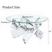 Modern Round Glass Coffee Table With Tempered Glass