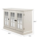 Storage Cabinet With 3 Mirrored Acrylic Doors, Adjustable Shelves