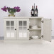 Storage Cabinet With 3 Mirrored Acrylic Doors, Adjustable Shelves