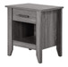 Roller Drawer Glides Nightstand