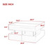 Lift Top Coffee Table With 2 Drawers, Hidden Space And LED Lights For Living Room