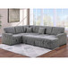 Convertible Sectional Upholstered Sleeper Sofa With Storage Chaise