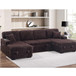 Convertible Sectional Upholstered Sleeper Sofa With Storage Chaise