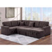Convertible Sectional Upholstered Sleeper Sofa With Storage Chaise