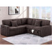Convertible Sectional Upholstered Sleeper Sofa With Storage Chaise