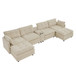 Oversized Modular Sectional Sofa With Multi Functional Console