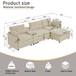 Oversized Modular Sectional Sofa With Multi Functional Console