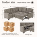 L-Shaped Sofa With Pull Out Sofa Bed With USB