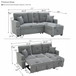 Sleeper Sectional With Pull Out Bed, Reversible Chaise