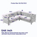 L-Shaped Corner Sofa, 5 Seater Sectional With Tufted Design