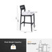 Modern Outdoor Bar Stools With Backrest And Footrest (Set of 2)
