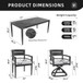 Modern Outdoor Patio Dining Set With Table And Chairs With Sunbrella Cushions