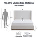 Hosford - Minimalist Upholstered Wingback Bed With Wood Base Platform