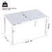 Modern Long Table, UV Resistant And Rust Proof, Pp Tabletop, UV Resistant Powder Coated Metal Legs - Snow White