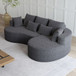 Curved Oversized Sectional Sofa With Extra Deep Seat