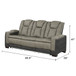 Bruno - Power Reclining Sofa With LED Lighting