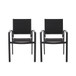 Baird - Outdoor Mesh And Aluminum Dining Chairs - Black