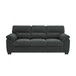3 Seater Sofa With Padded Armrests And Triangular Leg