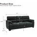 3 Seater Sofa With Padded Armrests And Triangular Leg