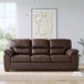 3 Seater Sofa With Padded Armrests And Triangular Leg