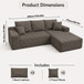 Modern L-Shaped Sectional Sofa With Left Facing Chaise