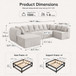 8 Seater U-Shaped Couch With Ottoman