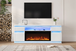 Praya Modern Fireplace with Multi-Color LED Flame A-W036 by New Era Innovations
