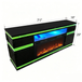 Preya Modern Fireplace with Multi-Color LED Flame