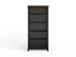 High 5 Shelf Bookcase - Black / Whiskey