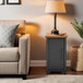 Chairside Table - Black / Whiskey