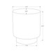 Round Accent Table, Indoor Outdoor - White