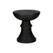 Round Accent Table, Indoor Outdoor - Black