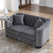 Modern Chesterfield Sofa With Tufted Backrest For Living Room