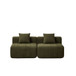 Modular Sectional Sofa With 2 Pillows, Symmetrical Design