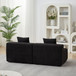 Modular Sectional Sofa With 2 Pillows, Symmetrical Design