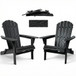 Folding Adirondack Lounge Chair With Embossed Grain Texture