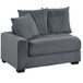 5 Piece Modular Sectional Set Couch With LAF & RAF Chairs, Living Room Furniture - Dark Gray