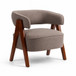 Accent Armchair With Soft Upholstered Seat - Brownish-Red