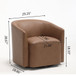 Swivel Barrel Accent Chair For Living Room - Antique Brown