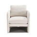 Armchair With Low Profile Curved Frame - Beige